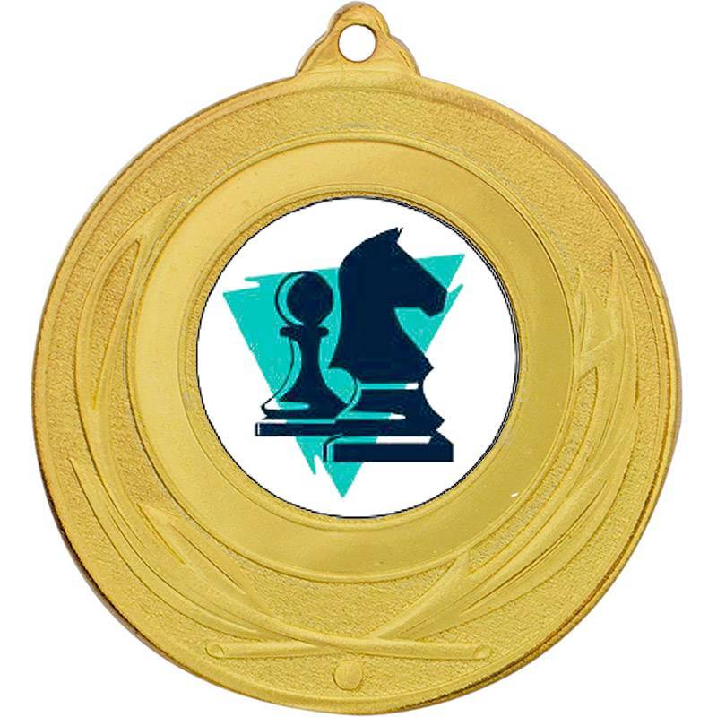 Medalla d'or d'escacs per als campionats. 50 mm. Tots els esports