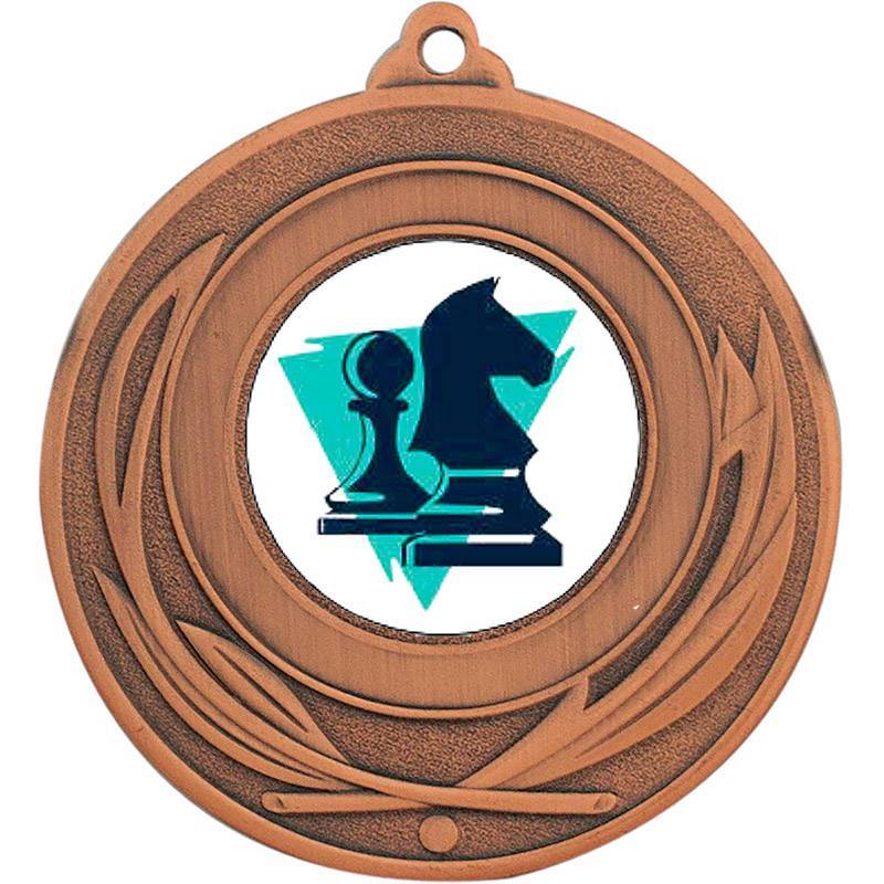 Medalla de bronce de ajedrez para sus campeonatos. 50 mm.  Todos los deportes