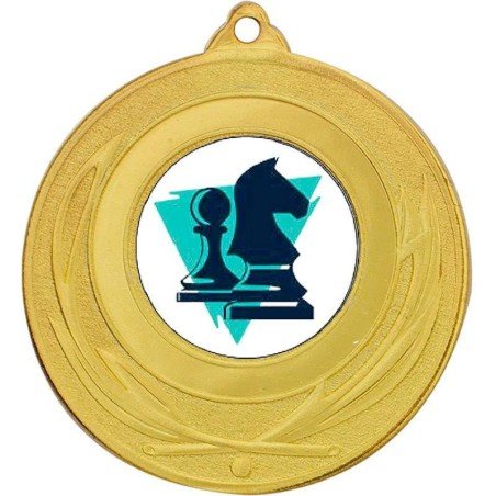 Medalla de oro de ajedrez para sus campeonatos. 40 mm.  Todos los deportes