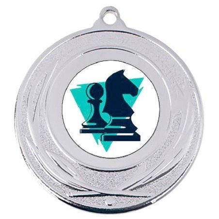 Chess silver medal for your championships. 50mm All the sports