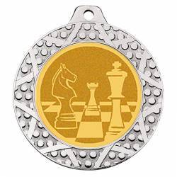 Medalla plata d'escacs per als campionats. 70 mm. Tots els esports