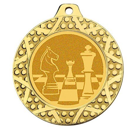 Medalla or d'escacs per als campionats. 70 mm. Tots els esports