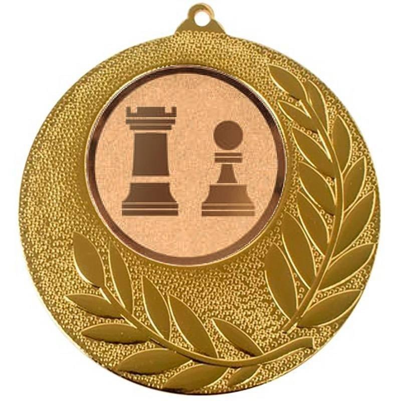 Medalla or d'escacs per als campionats. 60 mm. Tots els esports