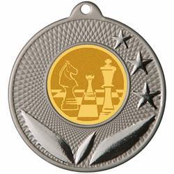 Medalla de plata de ajedrez para sus campeonatos. 50 mm.  Todos los deportes