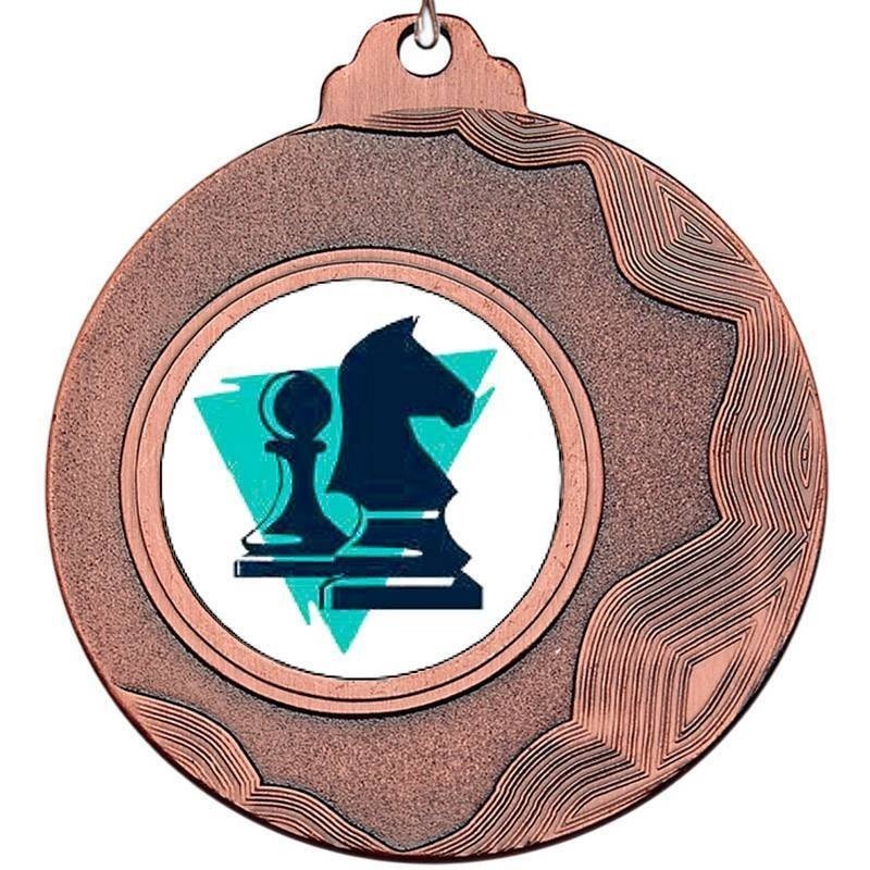 Medalla bronze d'escacs per als campionats. 50 mm. Tots els esports