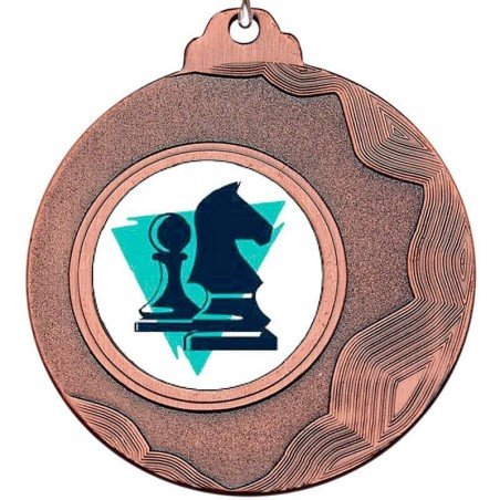 Medalla bronze d'escacs per als campionats. 50 mm. Tots els esports