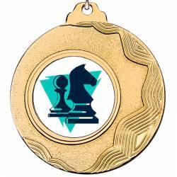 Medalla de oro de ajedrez para sus campeonatos. 50 mm.  Todos los deportes