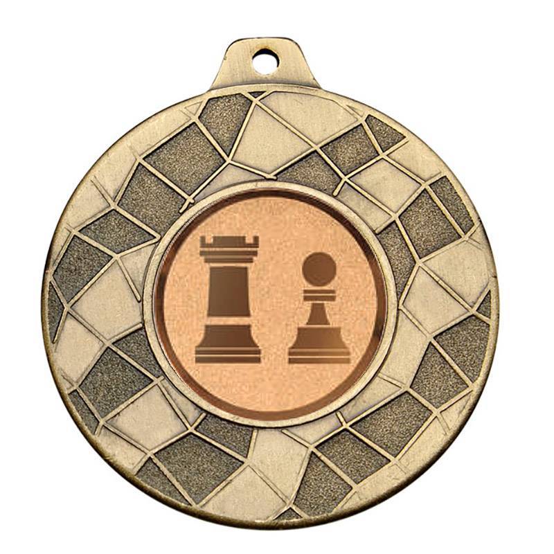 Medalla de bronce de ajedrez para sus campeonatos. 50 mm. 301L Todos los deportes