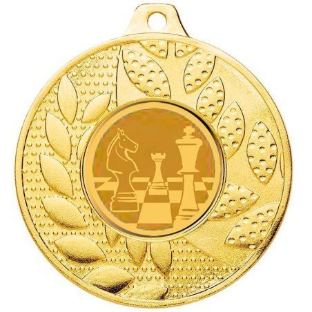 Medalla or d'escacs per als campionats. 50 mm. Tots els esports