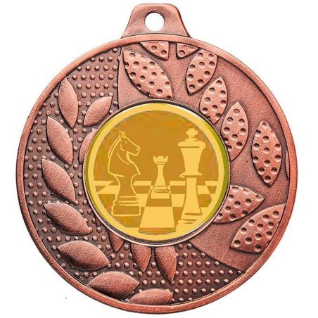 Medalla de bronce de ajedrez para sus campeonatos. 50 mm.  Todos los deportes