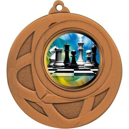 Medalla de bronce de ajedrez para sus campeonatos. 50 mm.  Todos los deportes