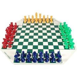 4-Player Chess Set with Roll-Up Board and Carry Bag