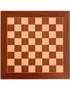 Walnut wood chess board 45 cm. with beveled edges