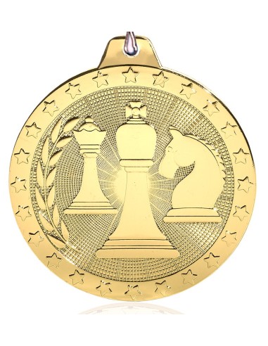 Medalla de ajedrez 50 mm con relieve