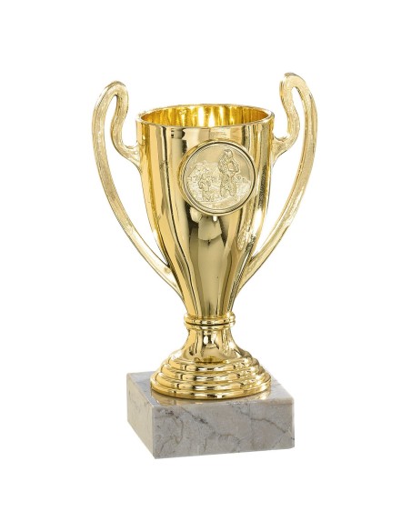 Classic gold, silver or bronze/copper trophy 13 cm