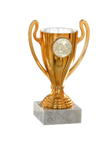 Classic gold, silver or bronze/copper trophy 13 cm