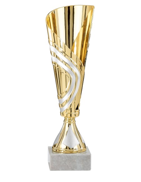 Modern gold, silver or bronze/copper trophy 30 cm