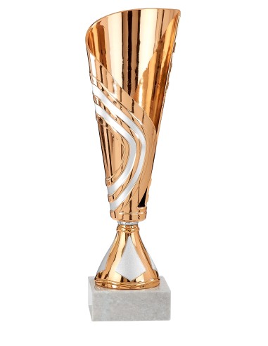 Copa moderna oro, plata o cobre 30 cm
