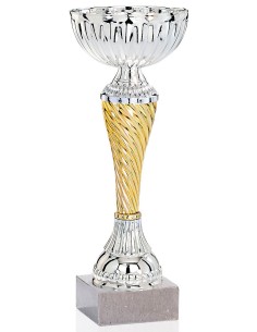 Copa plateada y dorada de ABS metalizado en 4 tamaños