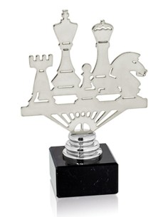 Trofeo de ajedrez NTS06 en metal con base de mármol