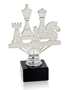 Trofeu d’escacs NTS06 en metall amb base de marbre