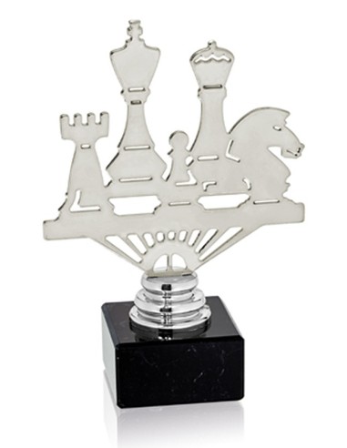 Trofeo de ajedrez NTS06 en metal con base de mármol