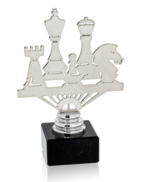 Trofeo de ajedrez NTS06 en metal con base de mármol