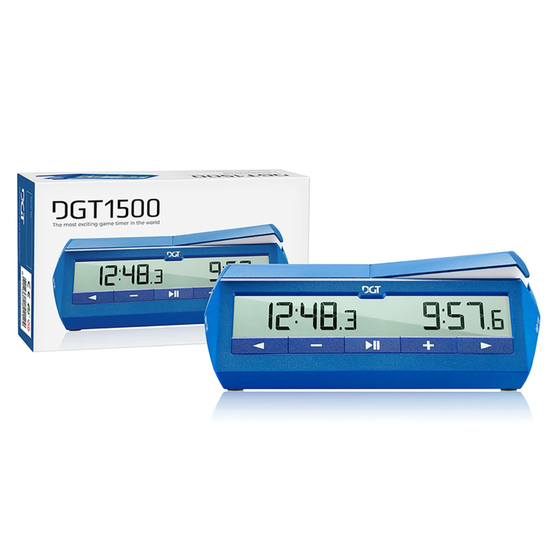DGT 1500 Blue Digital Chess Clock  8717662822124