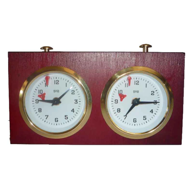 Reloj analógico ajedrez BHB de madera