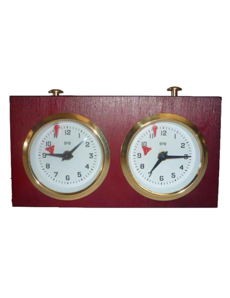 Reloj analógico ajedrez BHB de madera