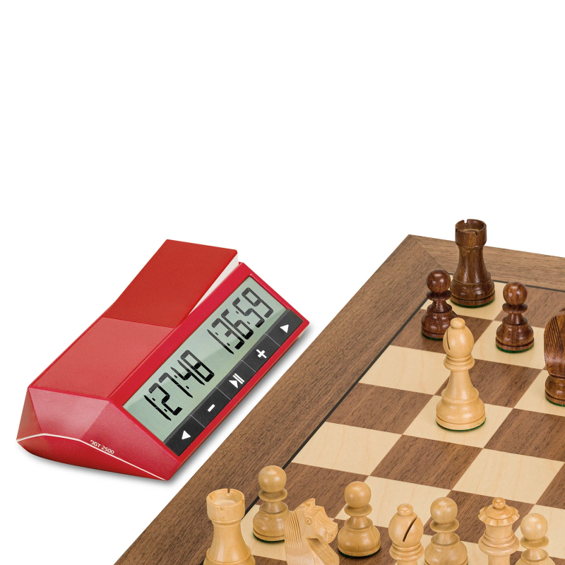 DGT 2500 digital clock used in a chess game