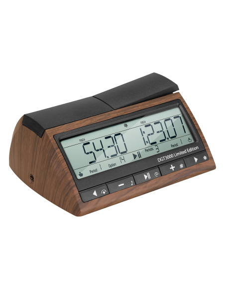 Rellotge d'escacs DGT 3000 Edició Limitada vist en angle lateral