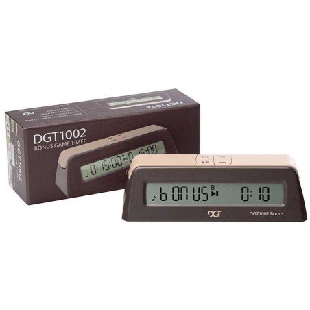 5 relojes digitales de ajedrez DGT 1002 incluidos en el pack escolar
