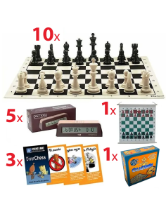 Premium school chess pack with clocks and games | Escacimat