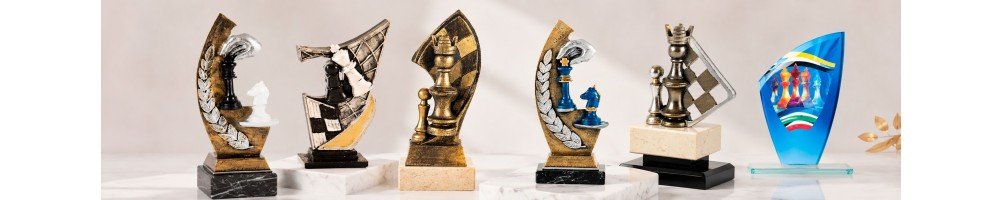 Custom chess trophies for tournaments and championships