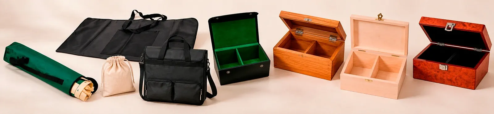 Bolsas y cajas para ajedrez