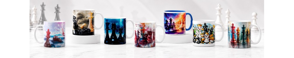 Tasses amb motius d'escacs