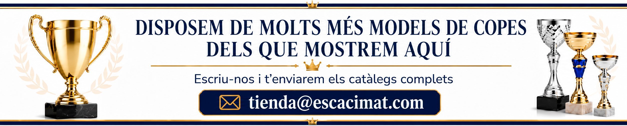Catálogos completos de copas para torneos y eventos