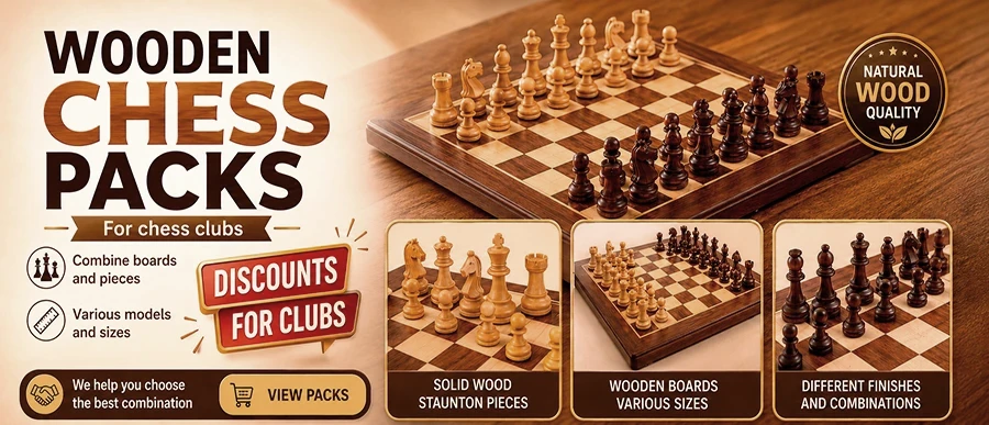 Wooden chess sets for clubs
