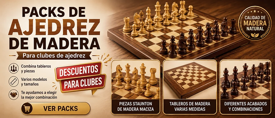 Packs de ajedrez de madera para clubes