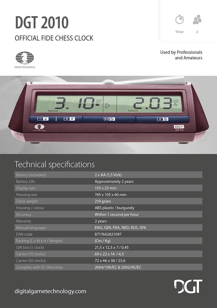 Reloj digital DGT2010- Análisis y características - Escacimat
