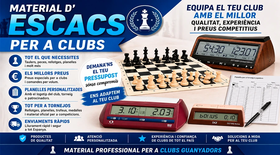 Material d&acute;escacs per a clubs
