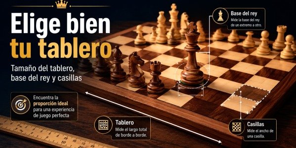 Cómo elegir el tamaño adecuado de tu tablero de ajedrez