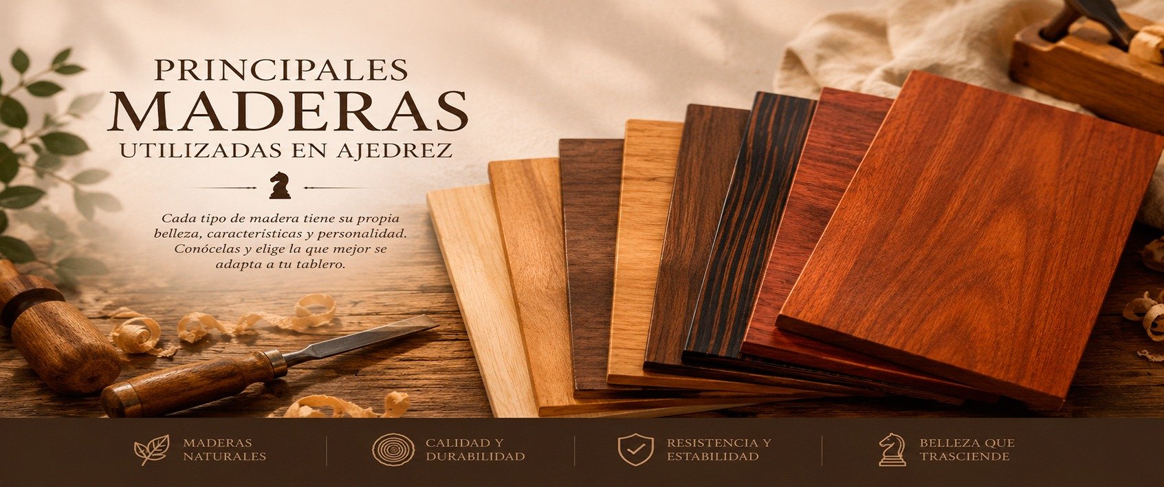 Tipos de madera utilizados en ajedrez